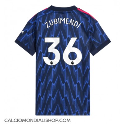Maglie da calcio Arsenal Martin Zubimendi #36 Seconda Maglia Femminile 2025-26 Manica Corta Maglie da calcio Arsenal Martin Zubimendi #36 Seconda Maglia Femminile 2025-26 Manica Corta